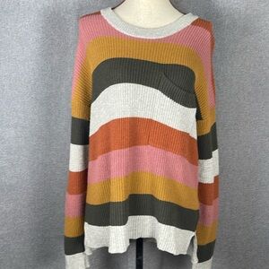 Madewell Woman’s Small tight knit colorful long sleeve  sweater EUC 292